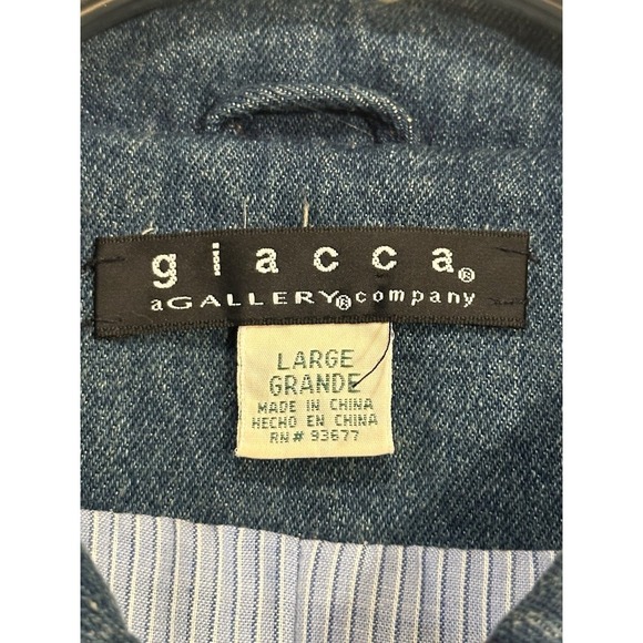 Vintage Giacca Gallery Company Denim Jacket Size L Womens - Picture 2 of 2